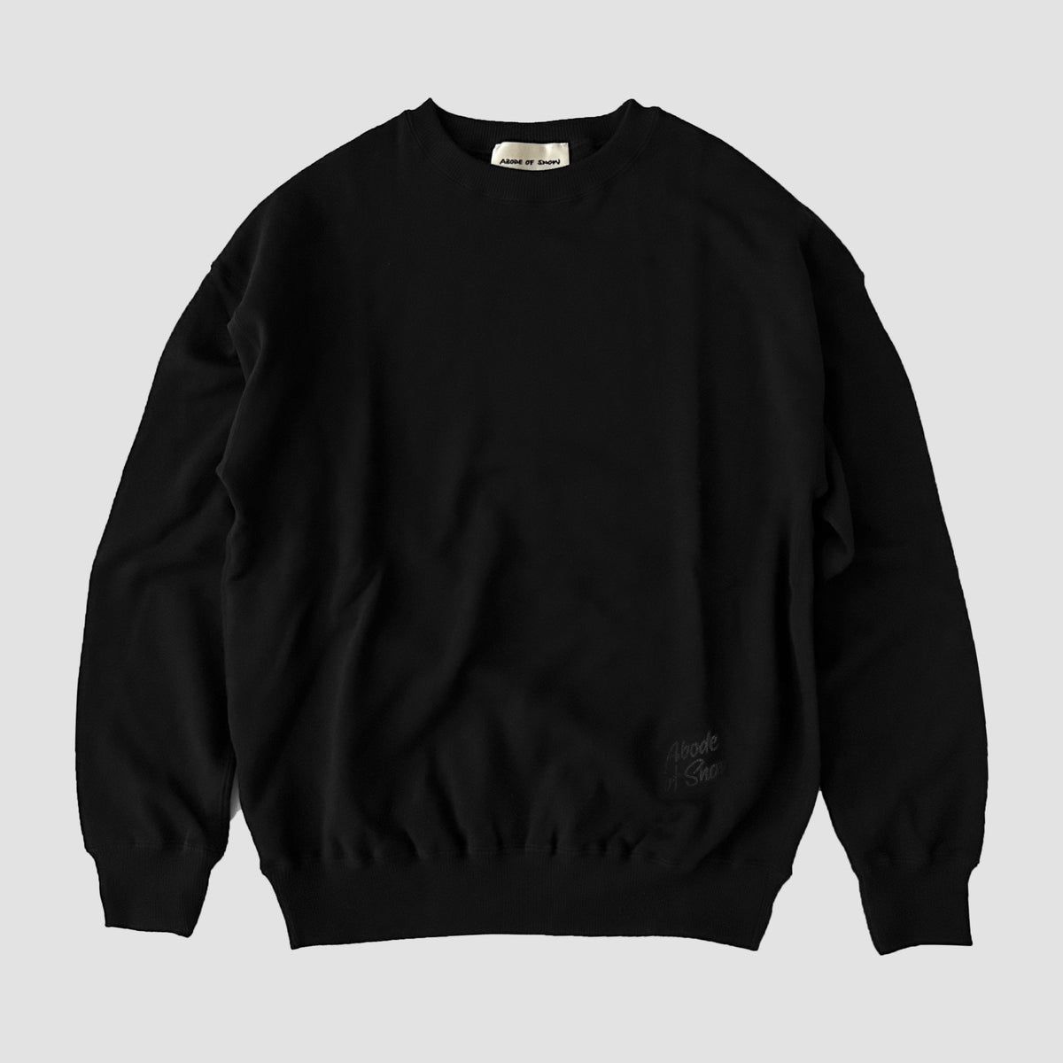 SWEAT CREW BLACK – ABODE OF SNOW USA